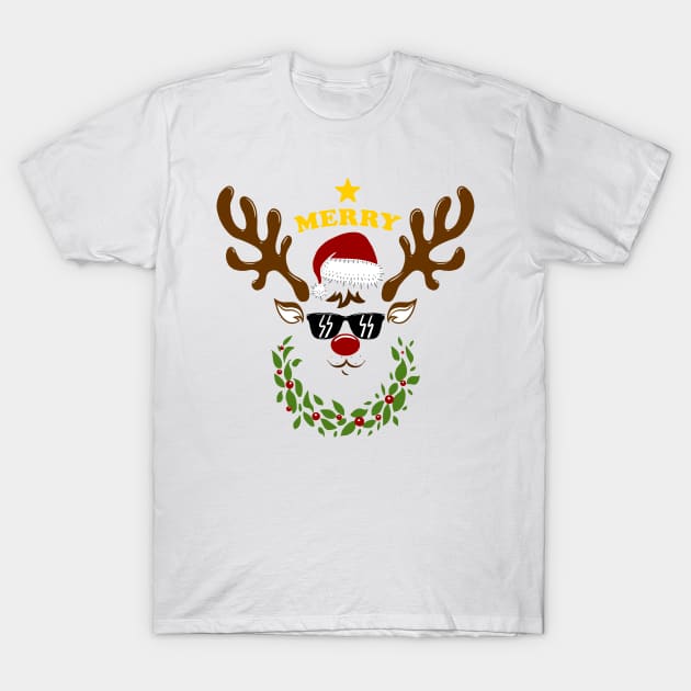 cool x mas deer T-Shirt by hayr pictures